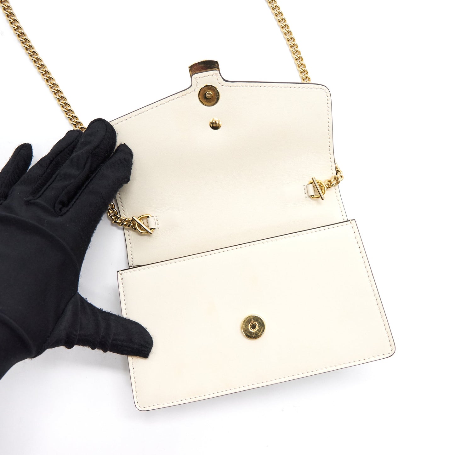 Gucci Sylvie Super mini Bag white with
