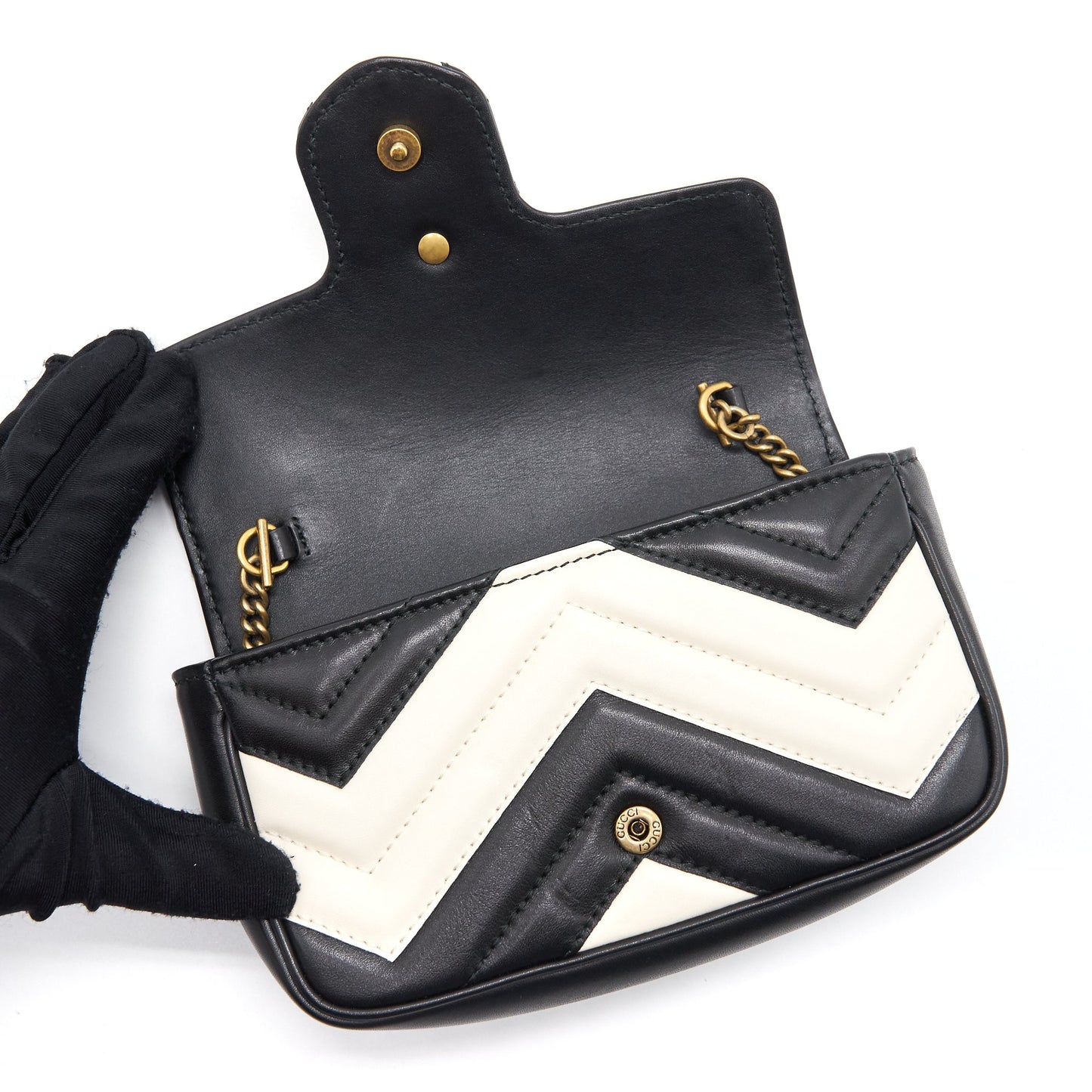 Gucci Marmont Super Mini Black and White