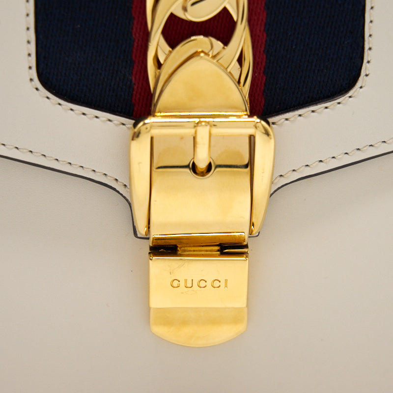 Gucci Sylvie Medium White with Extra Long Strap