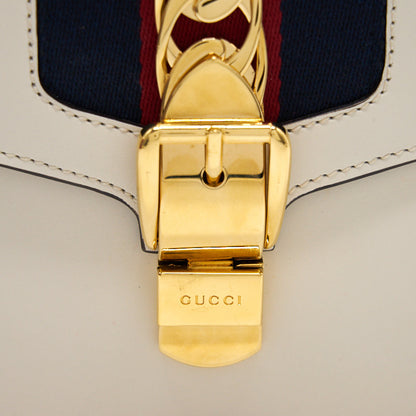 Gucci Sylvie Medium White with Extra Long Strap