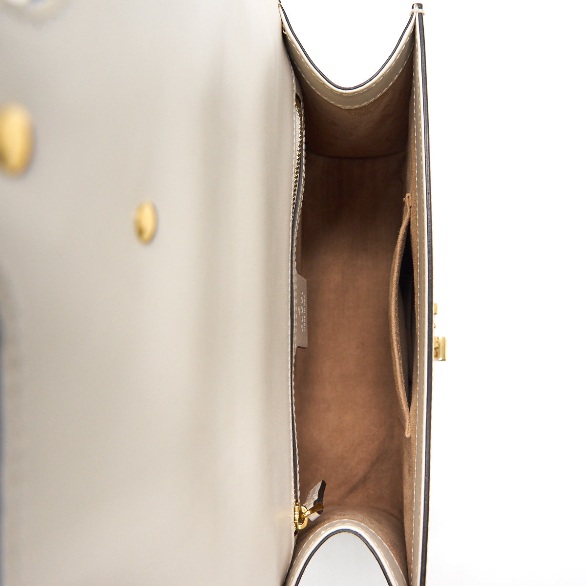 Gucci Sylvie Small Shoulder Bag White  (Leather Strap Missing)