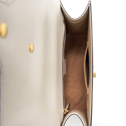 Gucci Sylvie Small Shoulder Bag White  (Leather Strap Missing)
