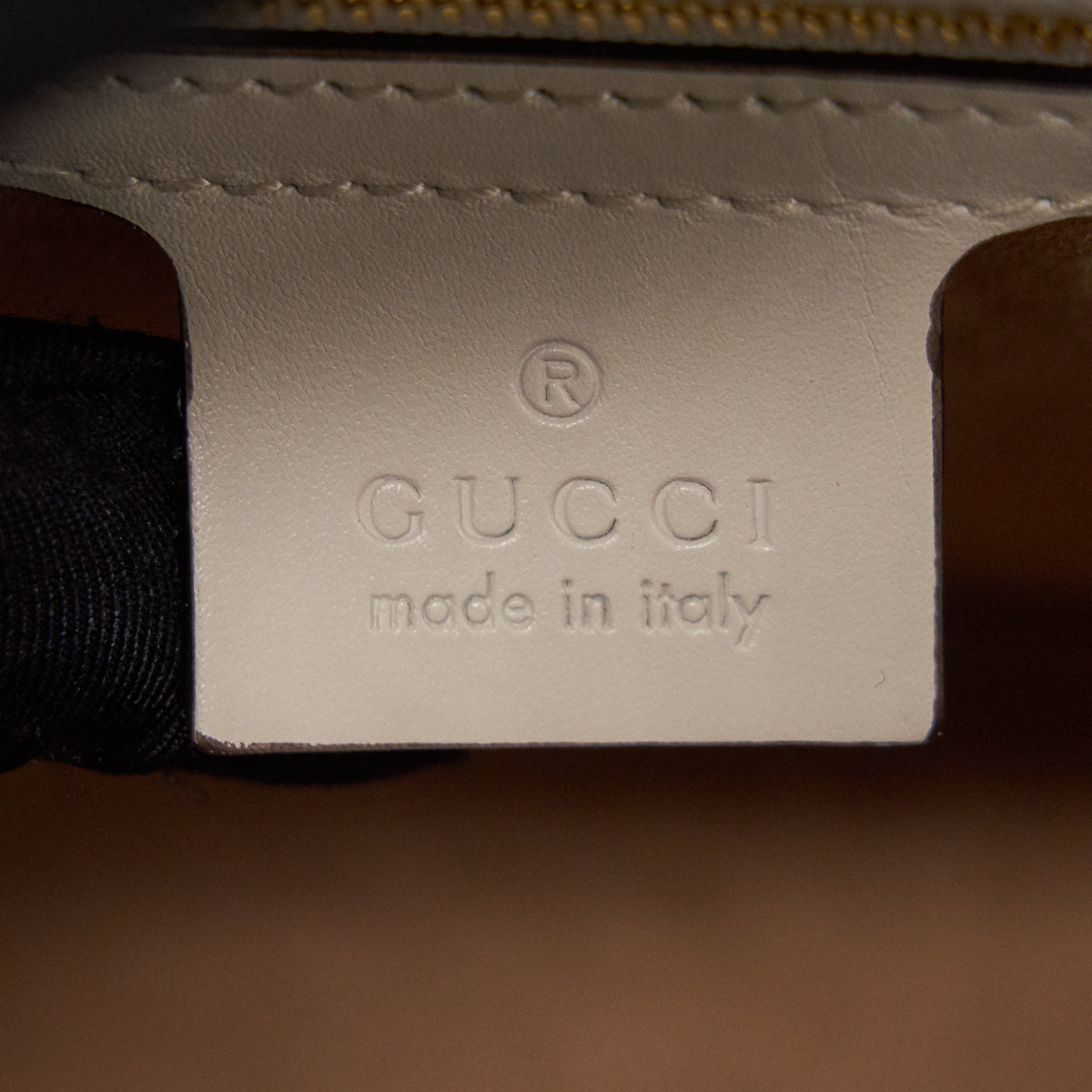 Gucci Sylvie Small Shoulder Bag White  (Leather Strap Missing)