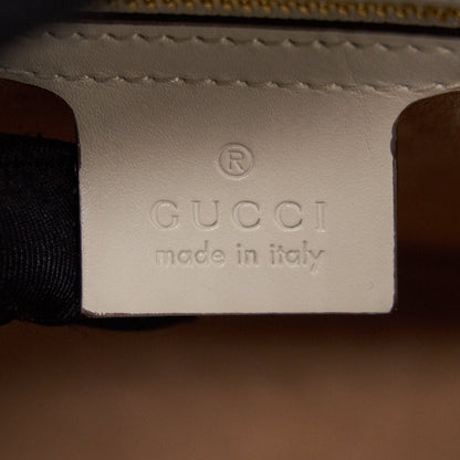 Gucci Sylvie Small Shoulder Bag White  (Leather Strap Missing)