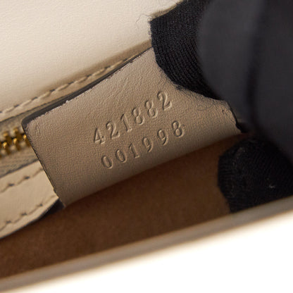Gucci Sylvie Small Shoulder Bag White  (Leather Strap Missing)