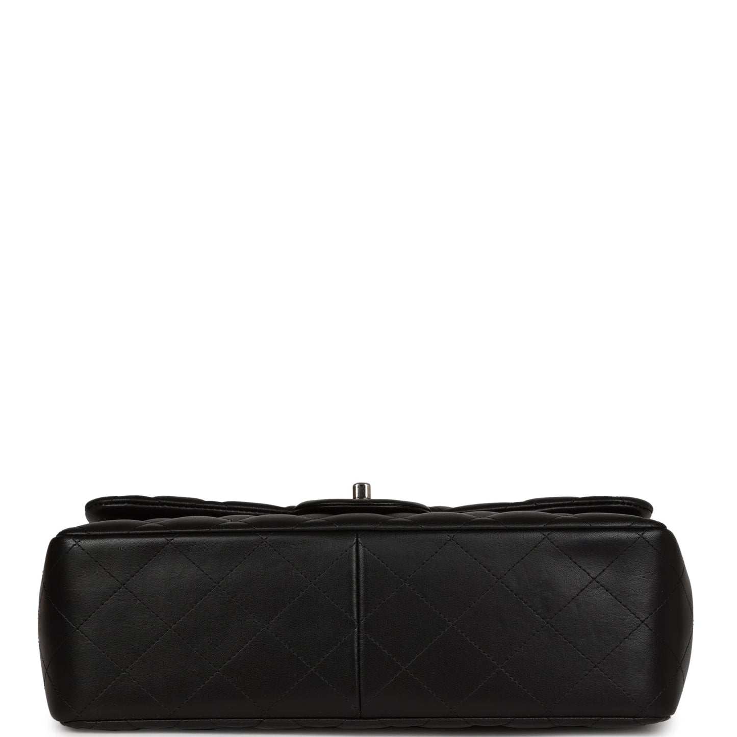 Pre-owned Chanel Jumbo Classic Double Flap Black Lambskin Silver Hardware