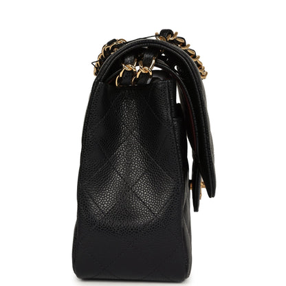 Chanel Jumbo Classic Double Flap Bag Black Caviar Gold Hardware