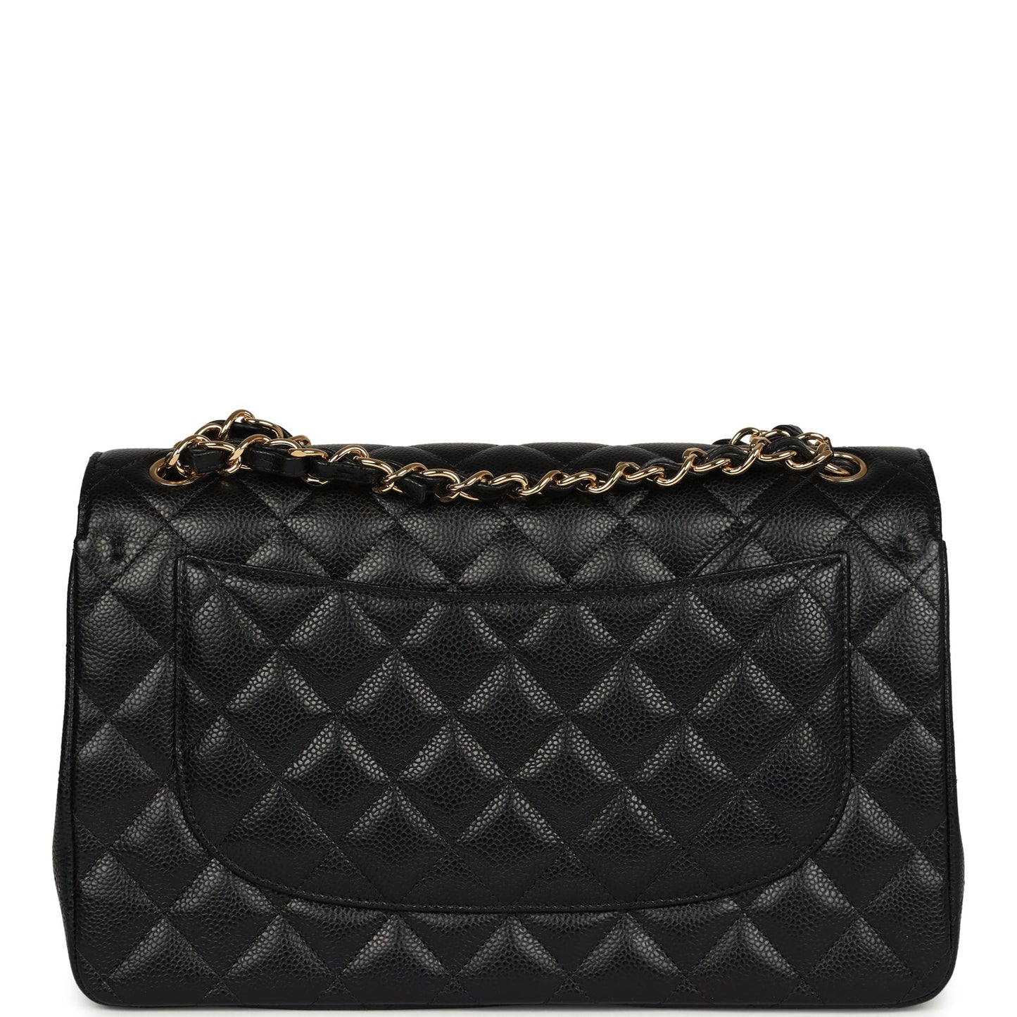 Chanel Jumbo Classic Double Flap Bag Black Caviar Gold Hardware