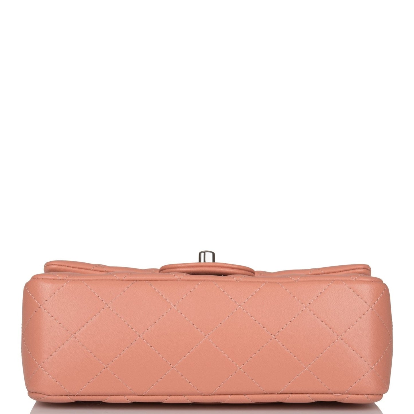 Chanel Mini Rectangular Flap Bag Rose Lambskin Silver Hardware