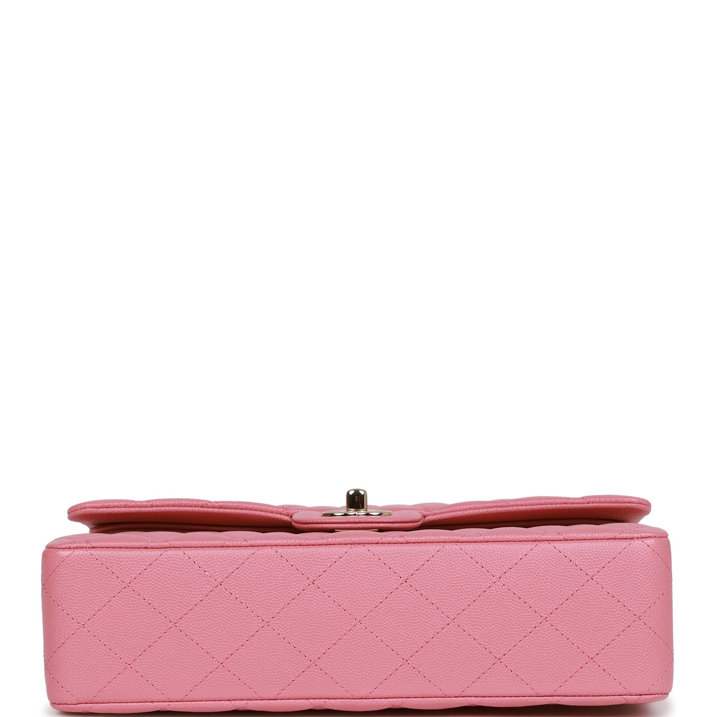 Chanel Medium Classic Double Flap Bag Dark Pink Caviar Light Gold Hardware