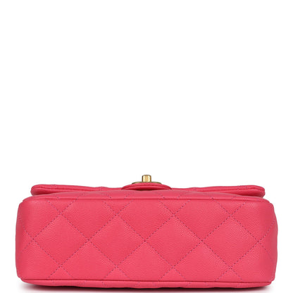 Chanel Medium Sweetheart Crush Flap Bag Pink Caviar Antique Gold Hardware