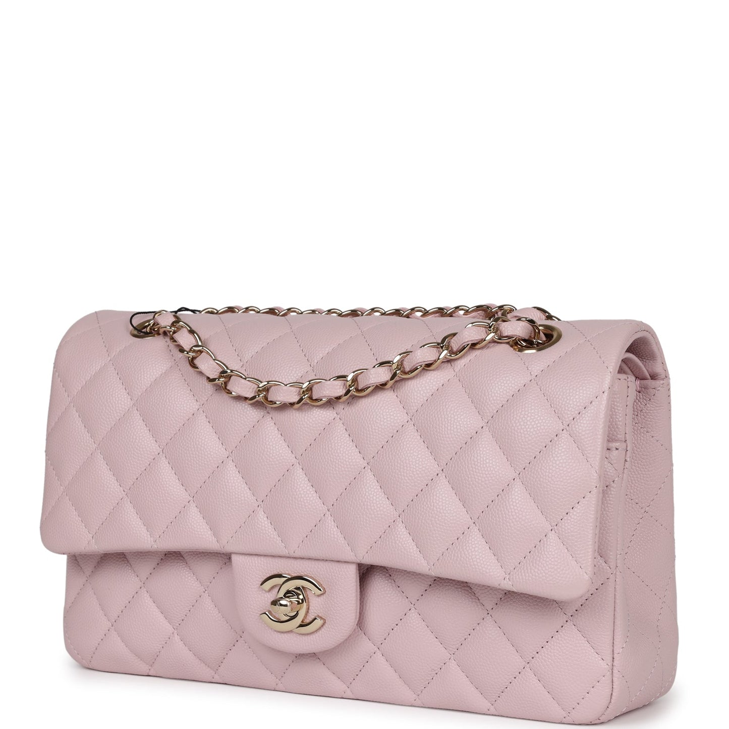 Chanel Medium Classic Double Flap Light Pink Caviar Light Gold Hardware