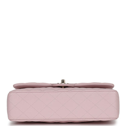 Chanel Medium Classic Double Flap Light Pink Caviar Light Gold Hardware