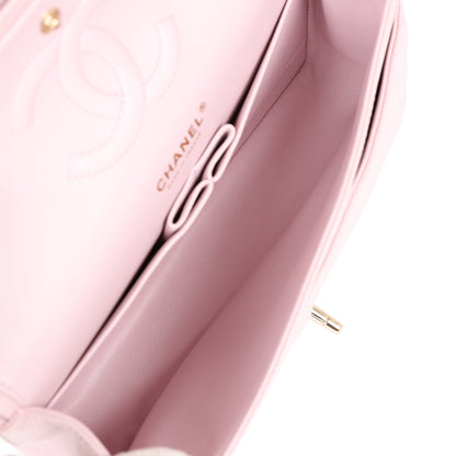 Chanel Medium Classic Double Flap Light Pink Caviar Light Gold Hardware