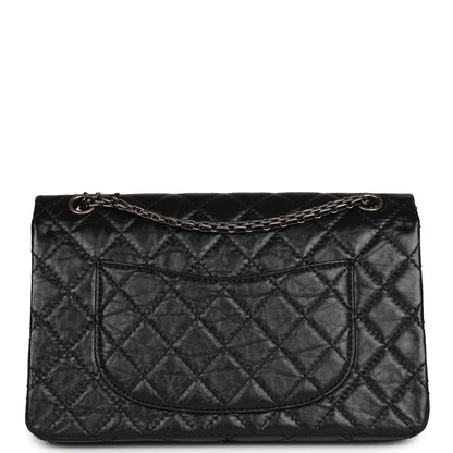 Chanel Medium Reissue 226 2.55 Flap Black Aged Calfskin Ruthenium Hardware
