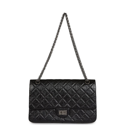 Chanel Medium Reissue 226 2.55 Flap Black Aged Calfskin Ruthenium Hardware