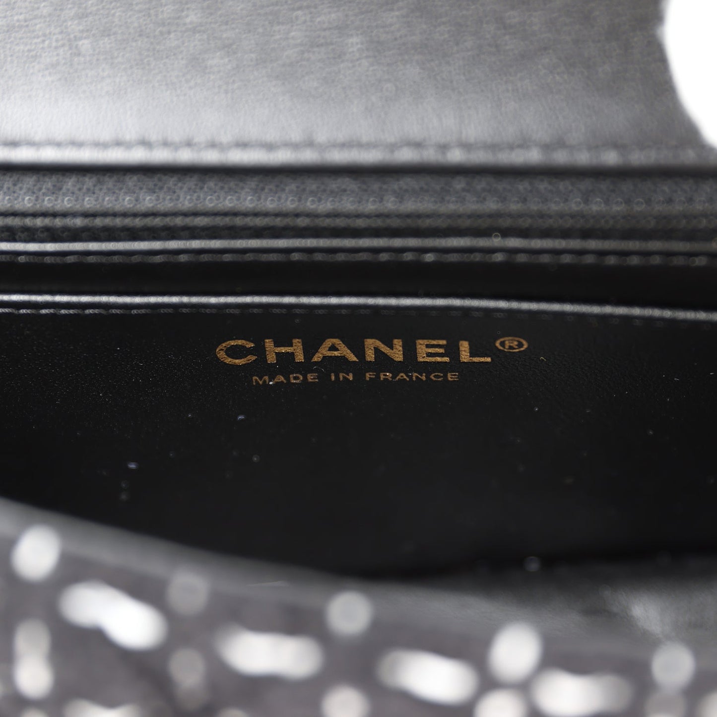 Chanel Mini Classic Rectangular Flap Black and White Tweed Gold Hardware