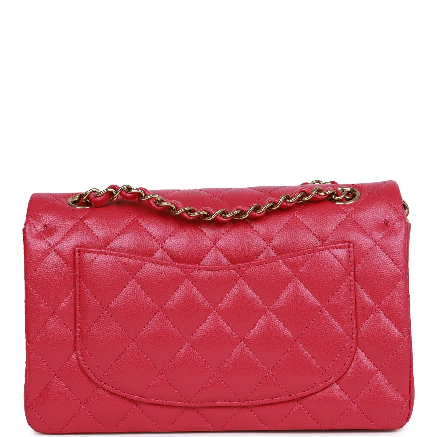 Chanel Small Classic Double Flap Fuchsia Caviar Light Gold Hardware