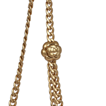 Chanel Mini Camellia Crush Rectangular Flap Rose Clair Lambskin Antique Gold Hardware