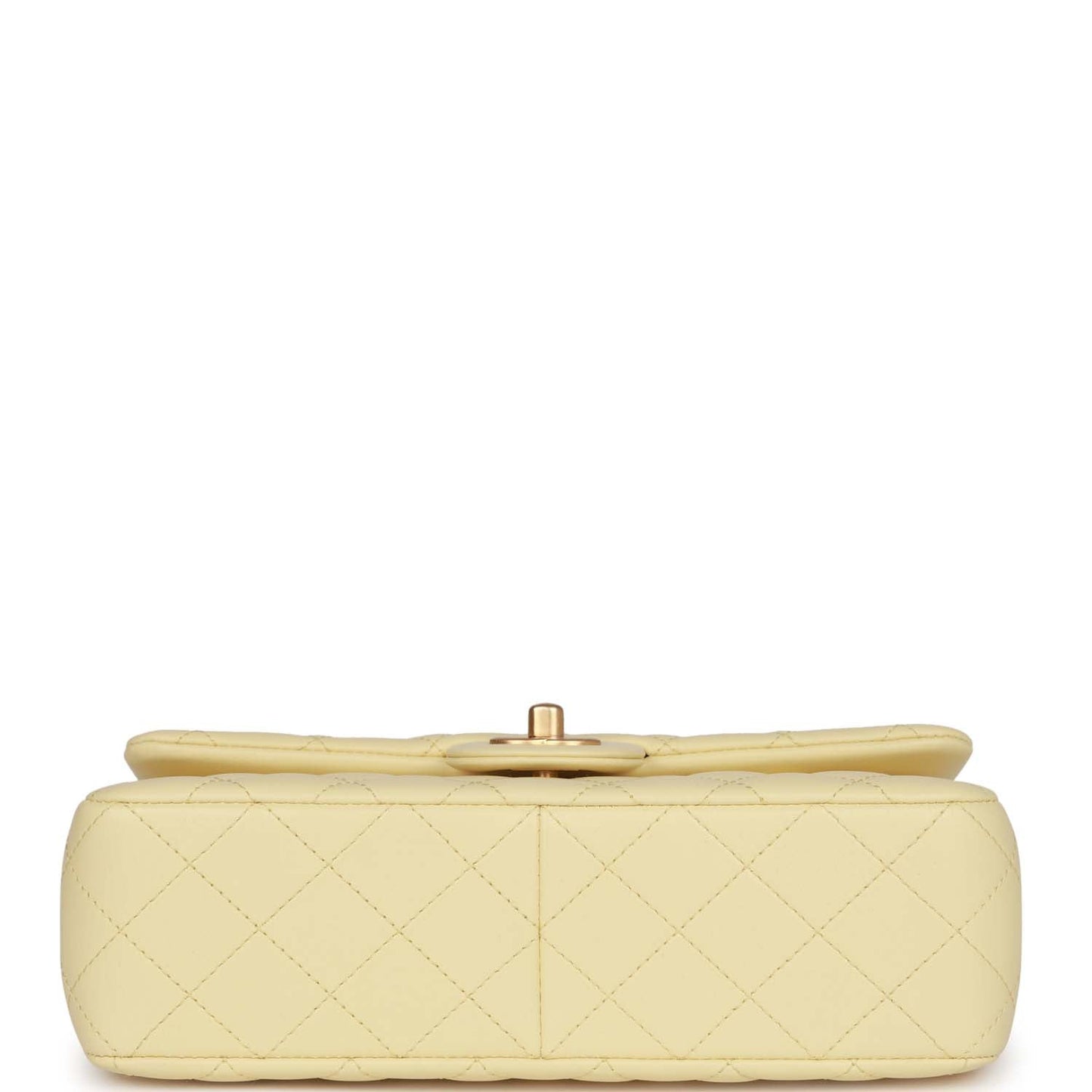 Chanel Camellia Crush Medium Flap Yellow Lambskin Antique Gold Hardware