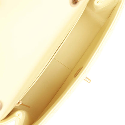 Chanel Camellia Crush Medium Flap Yellow Lambskin Antique Gold Hardware