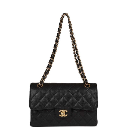 Chanel Small Classic Double Flap Black Caviar Gold Hardware
