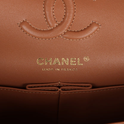 Chanel Small Classic Double Flap Caramel Lambskin Gold Hardware