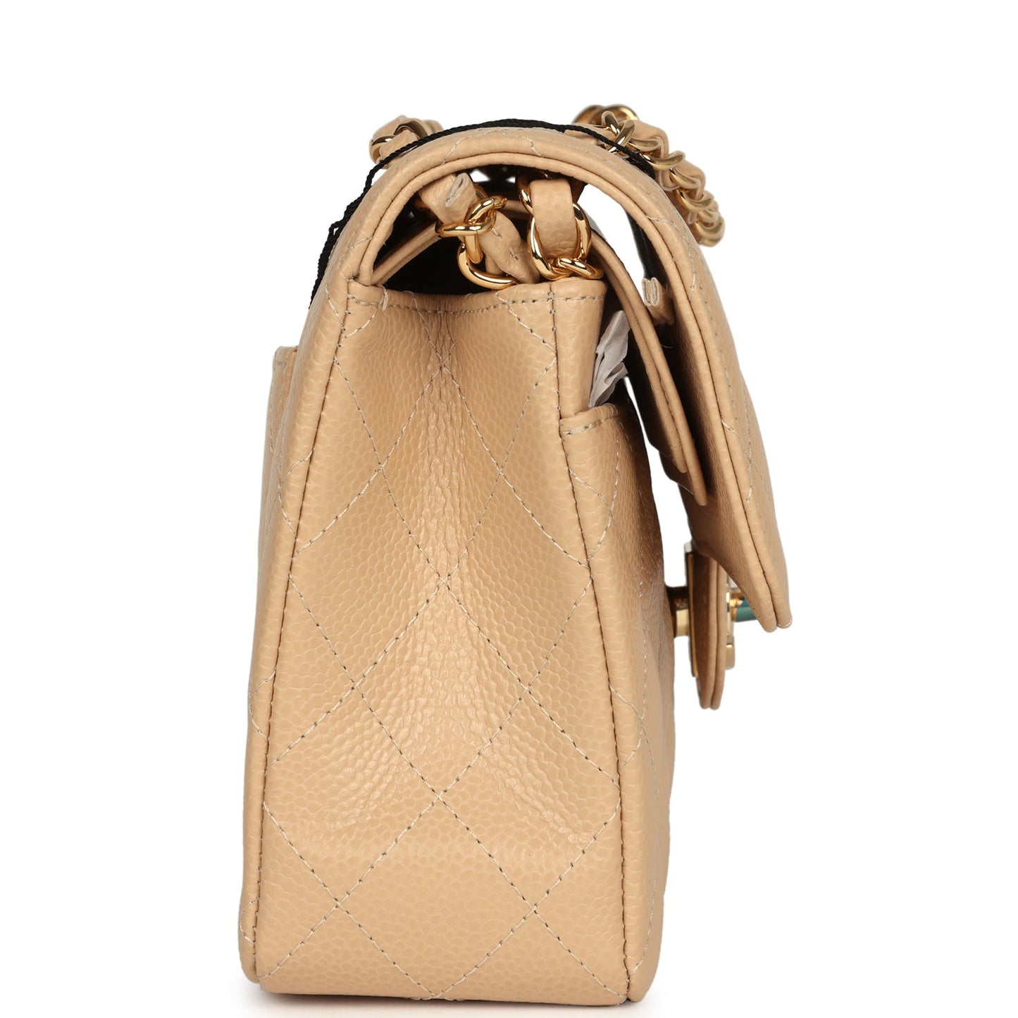 Chanel Small Classic Double Flap Bag Beige Caviar Gold Hardware