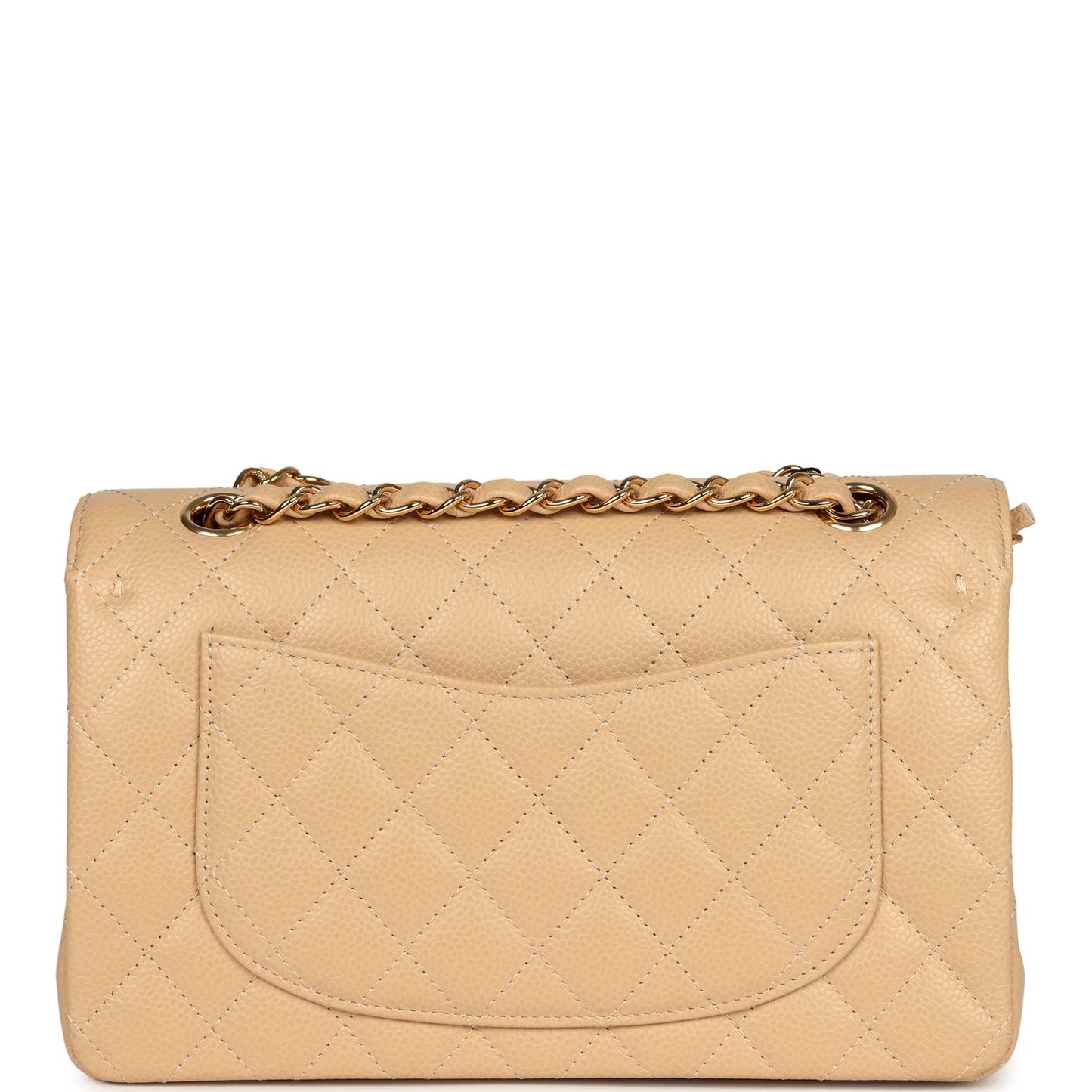 Chanel Small Classic Double Flap Bag Beige Caviar Gold Hardware