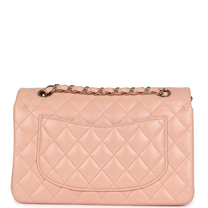Pre-owned Chanel Small Classic Double Flap Light Pink Lambskin Gold Hardware