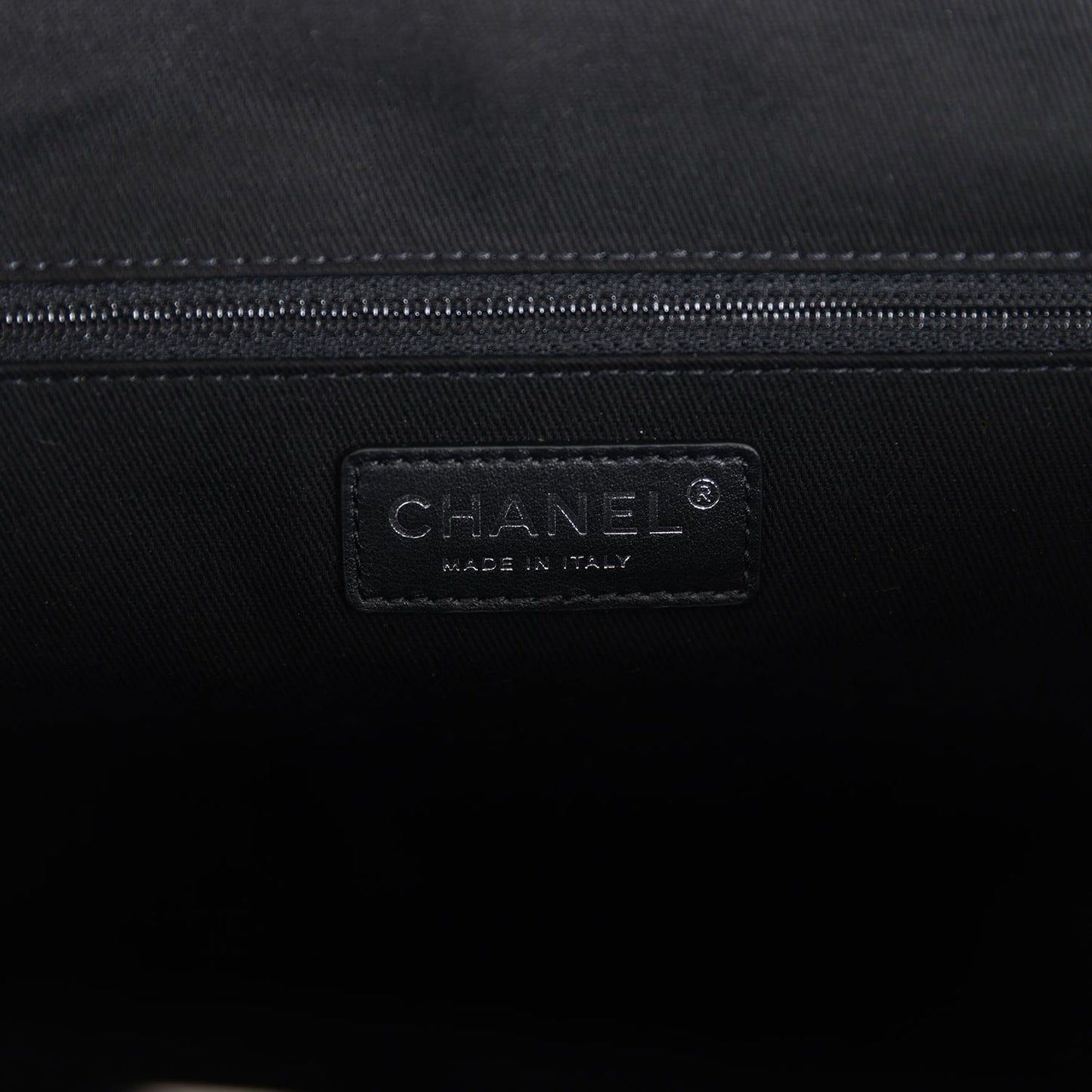 Chanel Medium Deauville Shopping Tote Black Canvas Silver Hardware