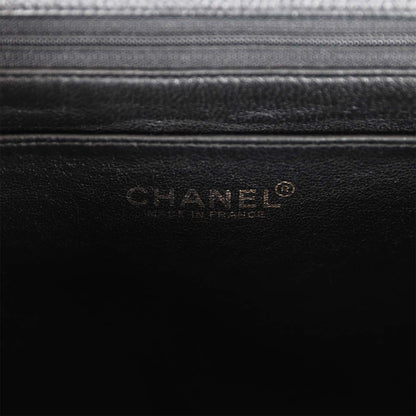 Vintage Chanel Jumbo Classic Single Flap Bag Black Caviar Gold Hardware