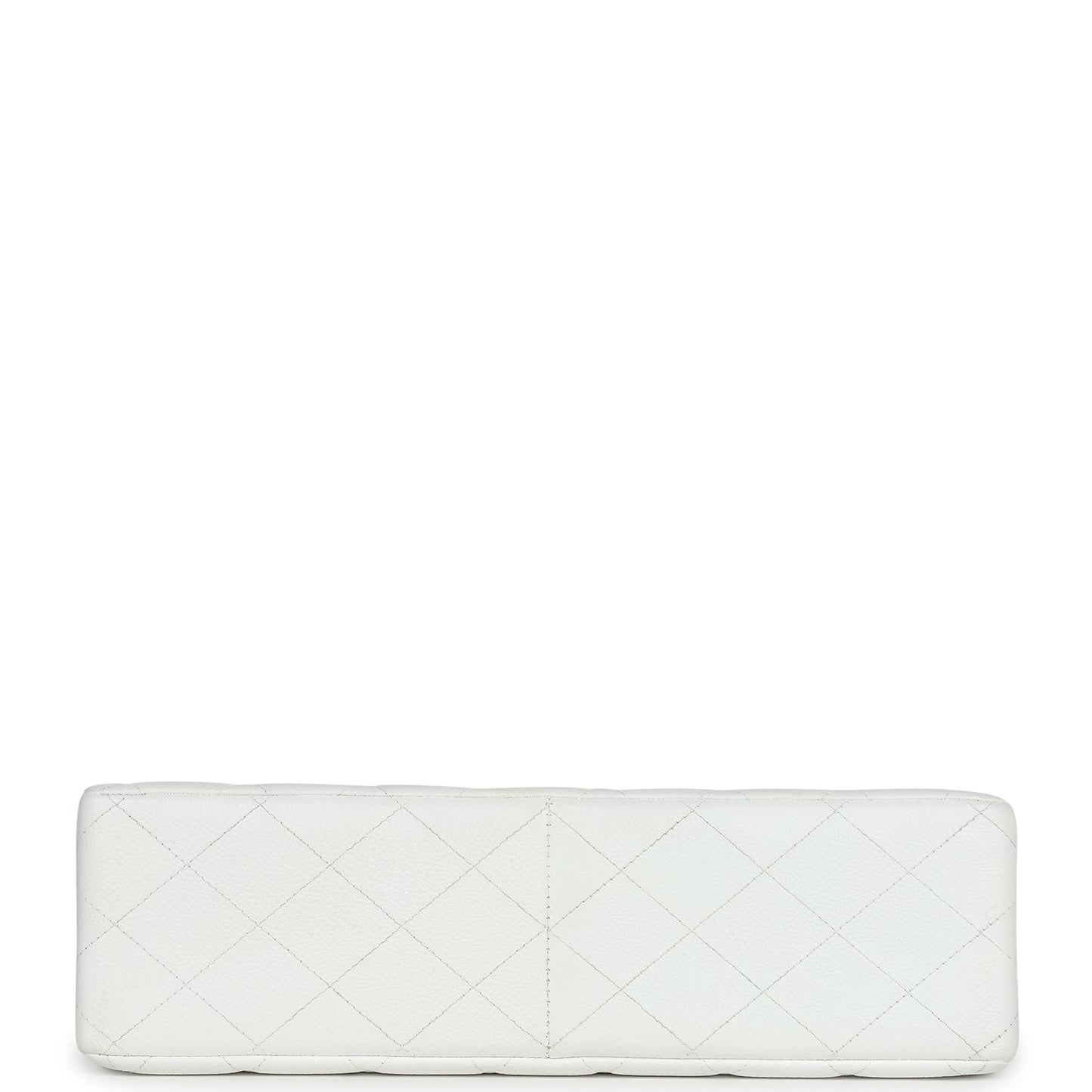 Vintage Chanel Jumbo Single Flap Bag White Caviar Gold Hardware