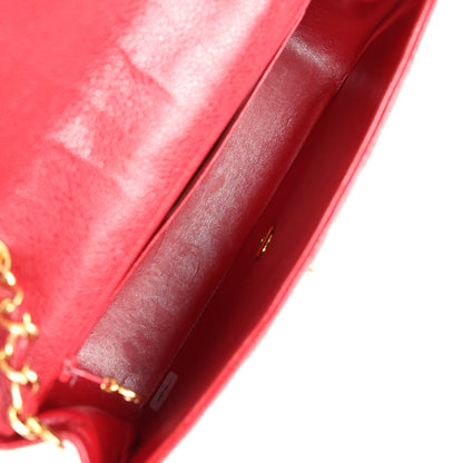 Vintage Chanel Small Diana Flap Bag Red Caviar Gold Hardware