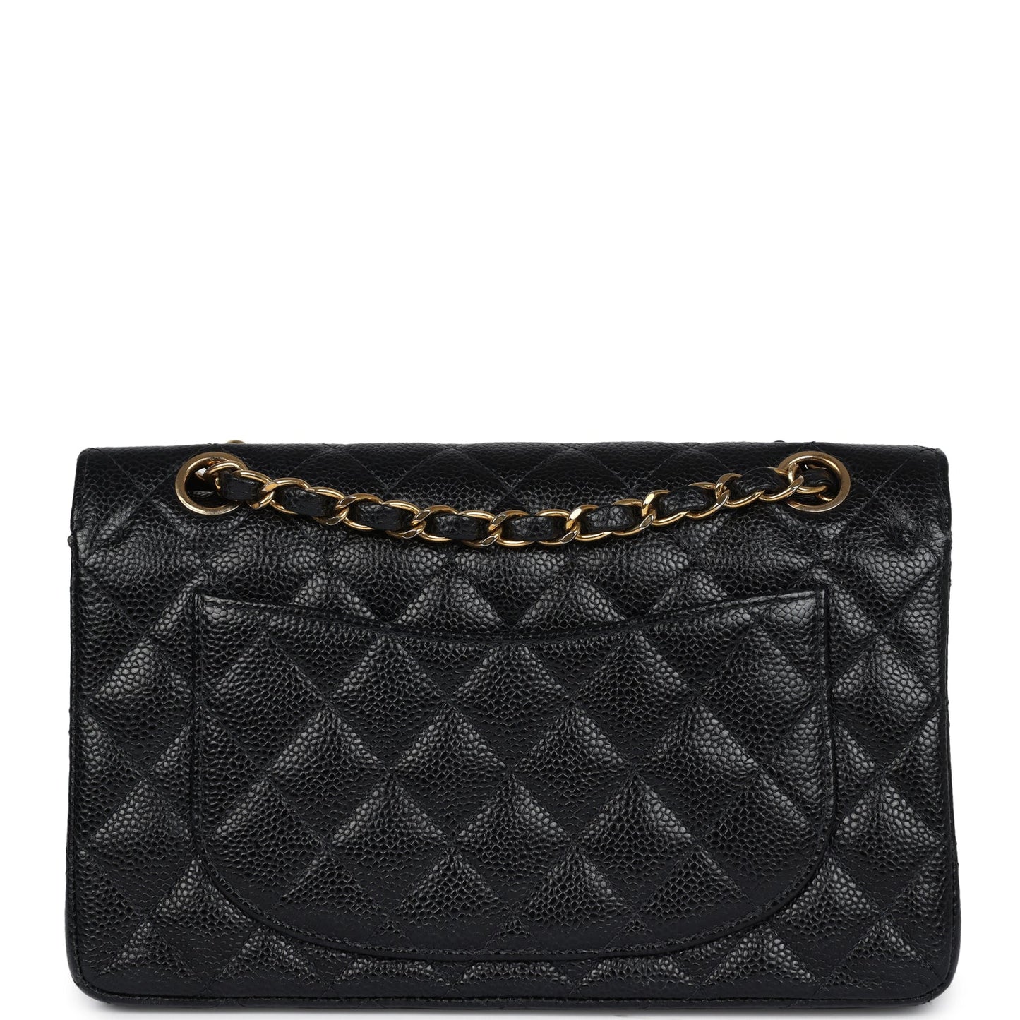 Vintage Chanel Small Classic Double Flap Black Caviar Gold Hardware