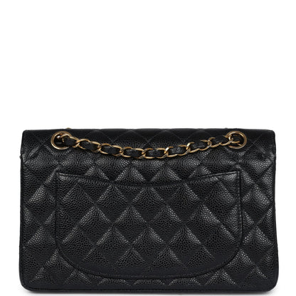 Vintage Chanel Small Classic Double Flap Black Caviar Gold Hardware