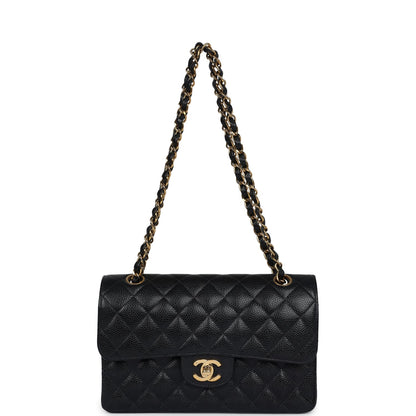 Vintage Chanel Small Classic Double Flap Black Caviar Gold Hardware