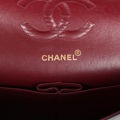 Vintage Chanel Medium Classic Double Flap Bag Black Lambskin Gold Hardware