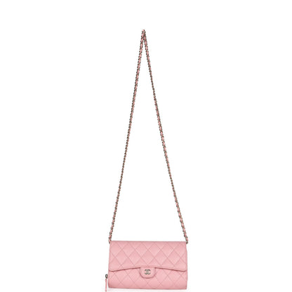 Chanel Wallet On Chain WOC Pink Caviar Light Gold Hardware