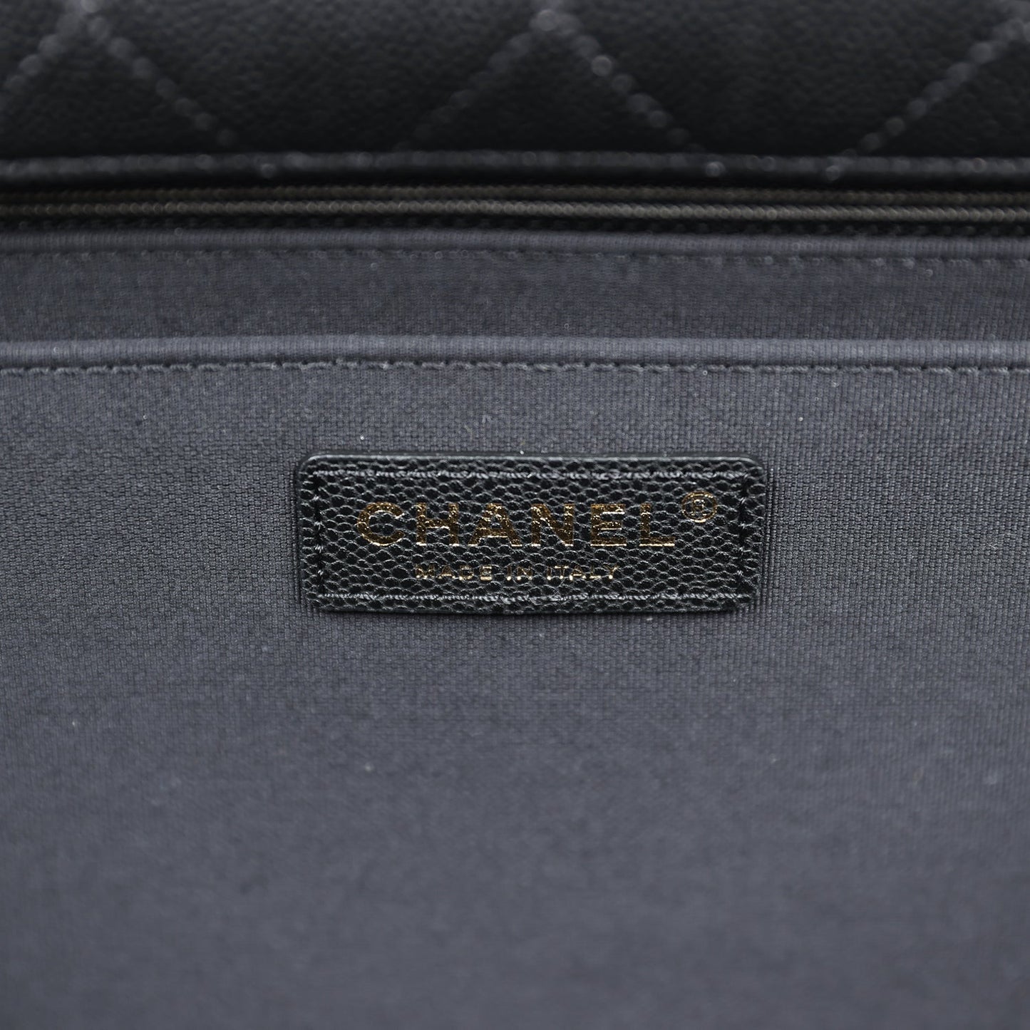 Chanel XXL Flap Bag Black Shiny Caviar Light Gold Hardware