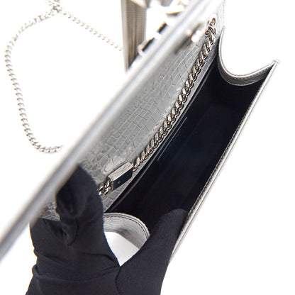 Saint Laurent Kate Small With Tassel Grey SHW