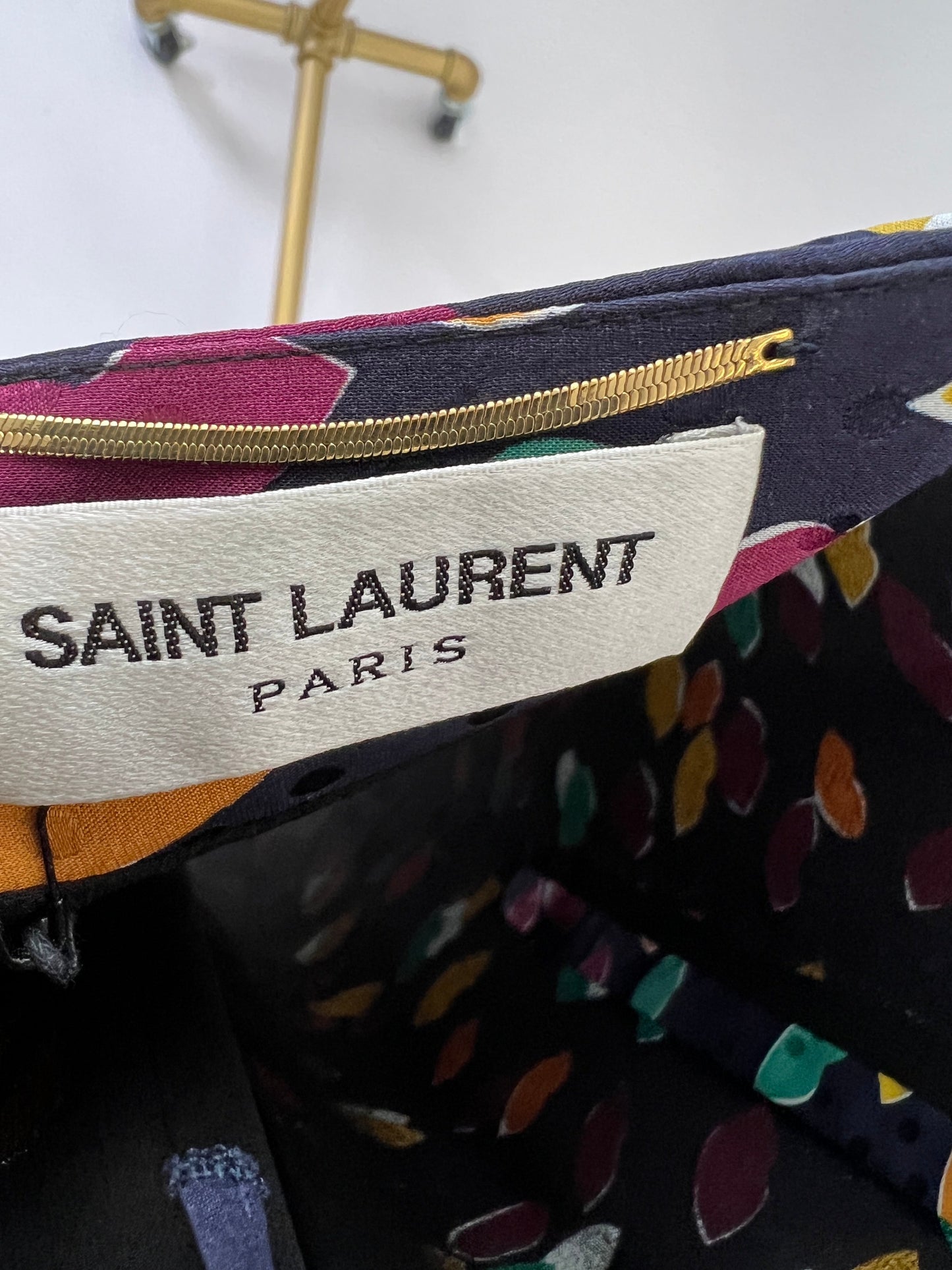 Saint Laurent Multi-Coloured Strap Dress with Lip Print Detailing FR 38 (UK 10)