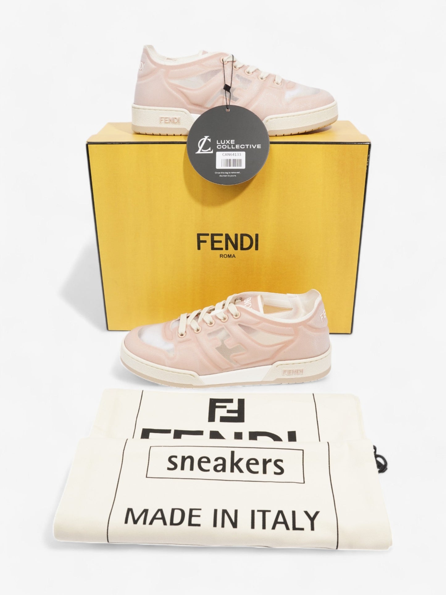 Fendi Match Sneaker  Pink / White Mesh EU 38 UK 5