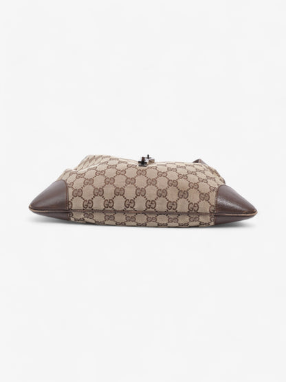 Gucci Vintage Jackie GG Supreme / Brown Canvas Small