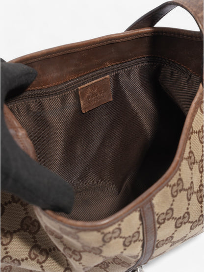 Gucci Vintage Jackie GG Supreme / Brown Canvas Small