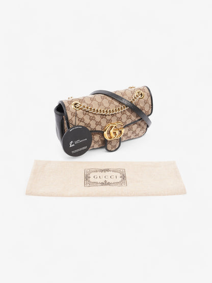Gucci Marmont Black / Monogram Canvas Small