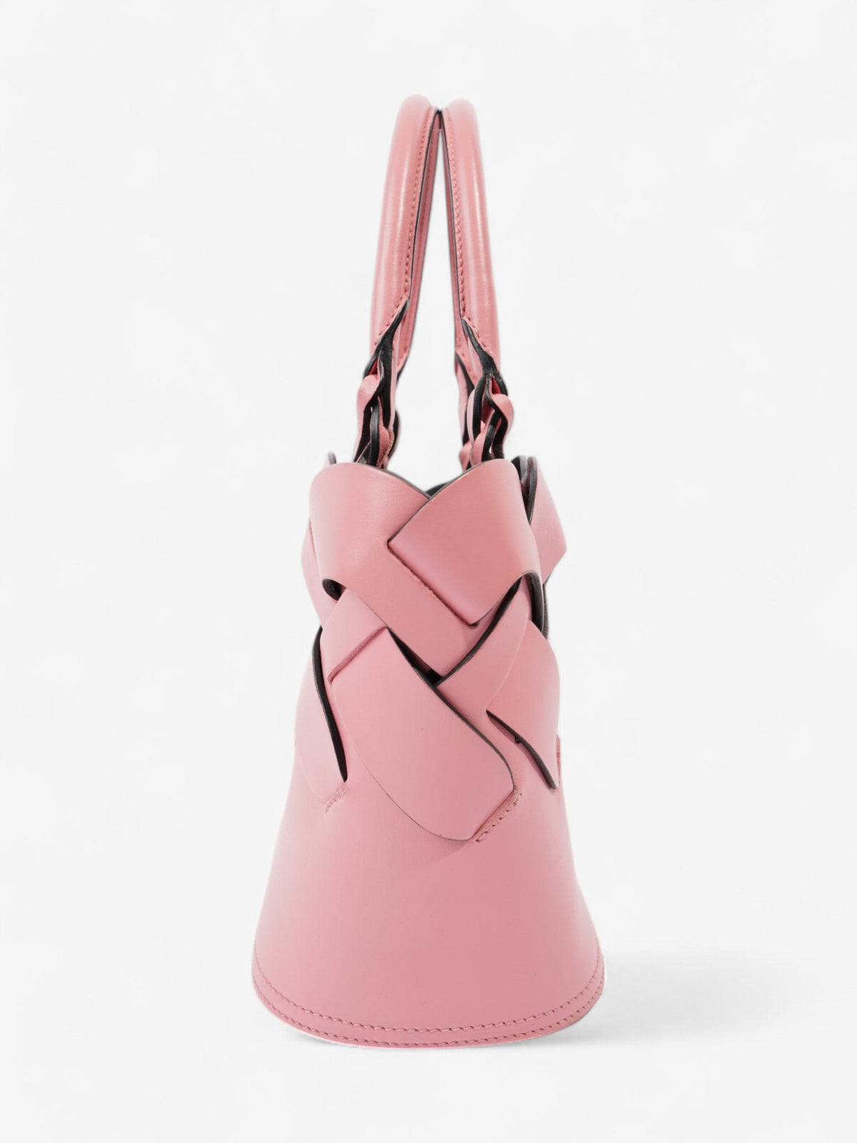 Prada Woven Leather Tote Pink