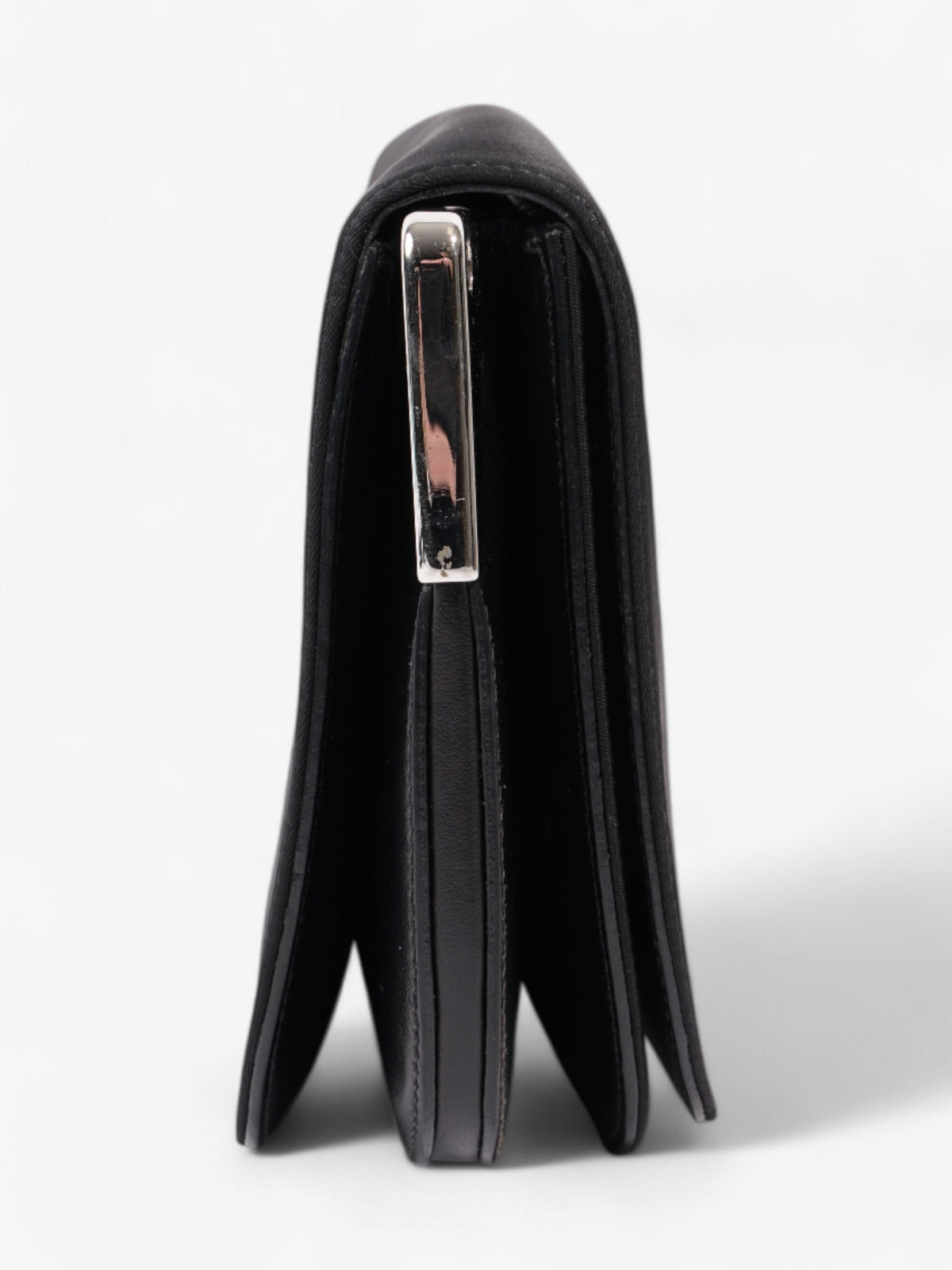 Prada Nylon and Leather Shoulder Bag in Black Black Nylon