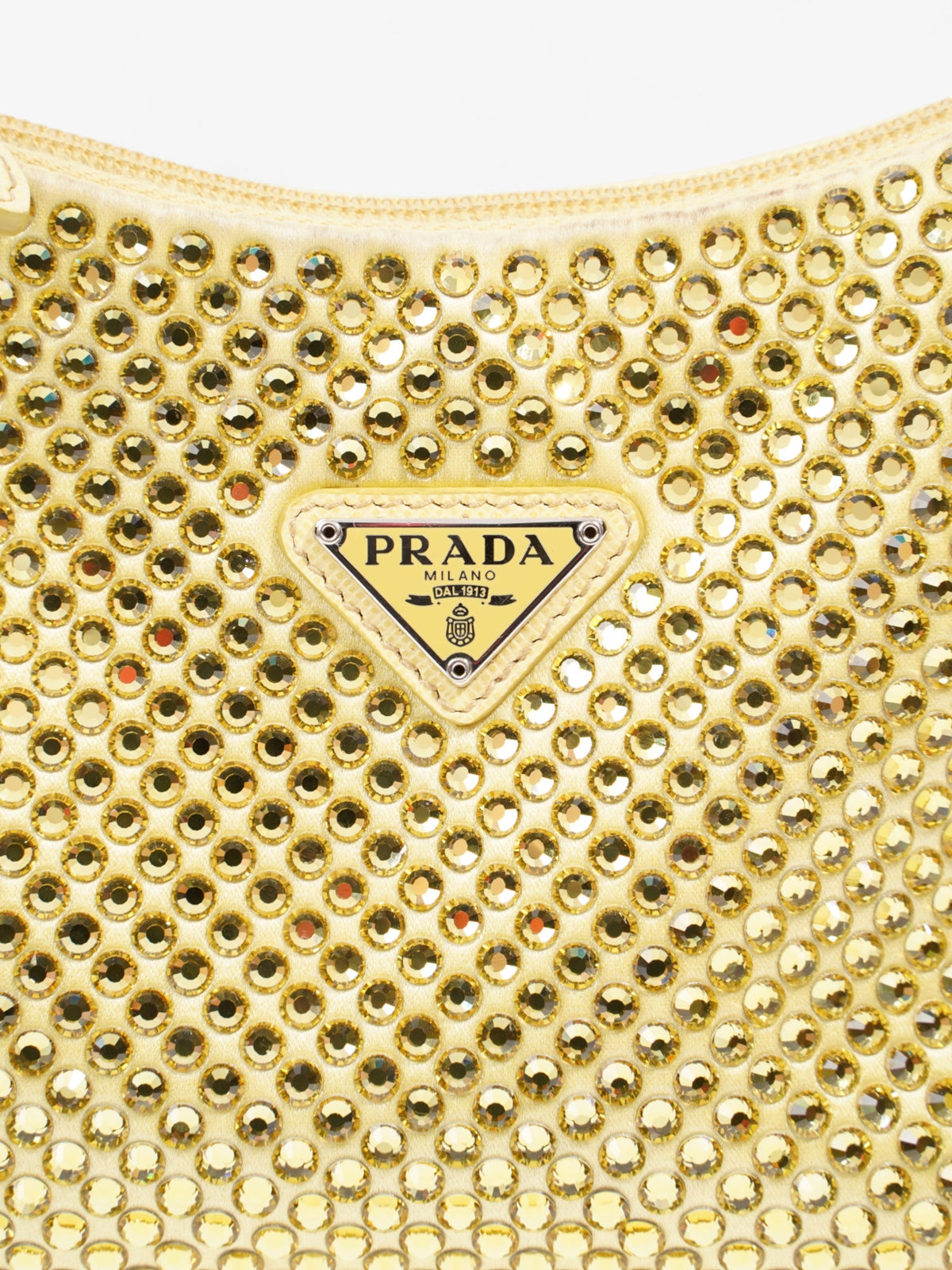 Prada Hobo Re-Edition 2000 Yellow Silk