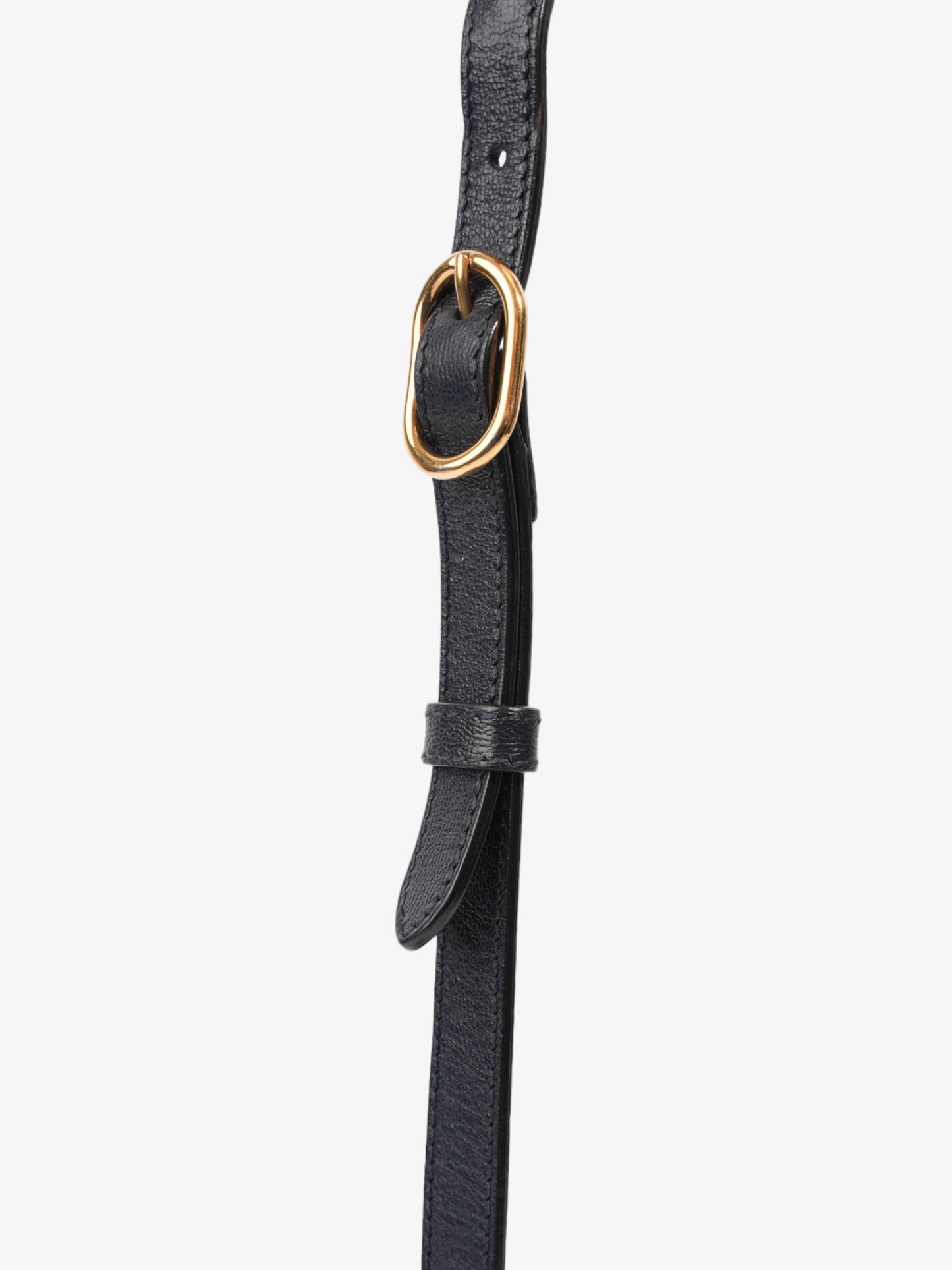 Gucci Messenger Bag with Double G Navy Blue / Burnt Orange Leather Small
